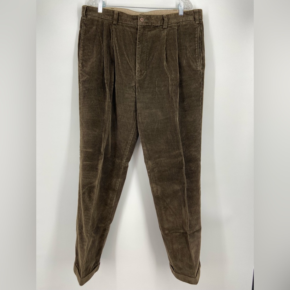 Brooks Brothers, Men’s Corduroys, Cuffed, Dark Green,‎ Vintage, RARE, sz W40/L32